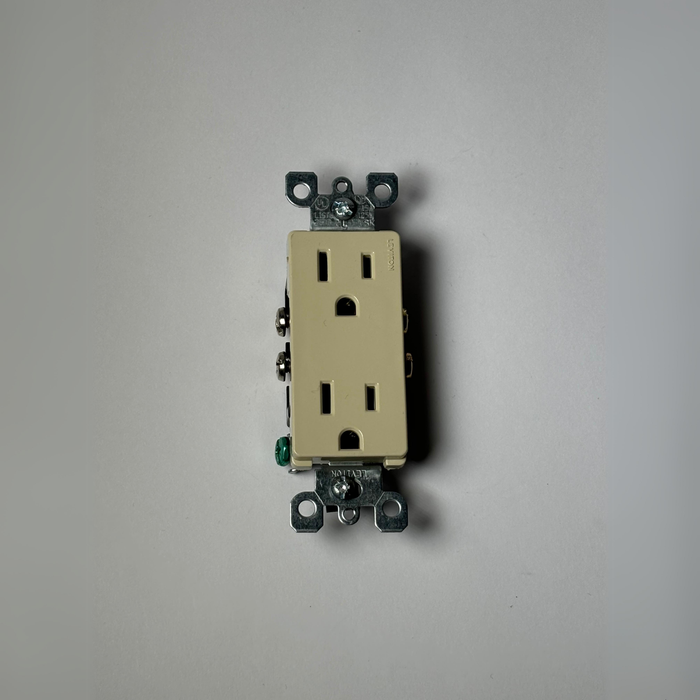 TOMACORRIENTE DECORATIVO DOBLE 15A-125V POL