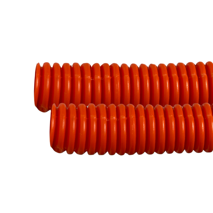 TUBO FLEXIBLE 1/2" PLÁSTICO NARANJA