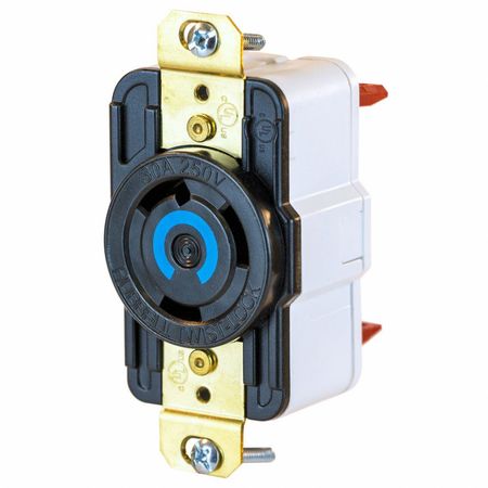 RECEPTÁCULO DE BLOQUEO EMPOTRABLE INDUSTRIAL 30A, 250V, L6-30R, 2P-3H, EDGECONNECT WDK
