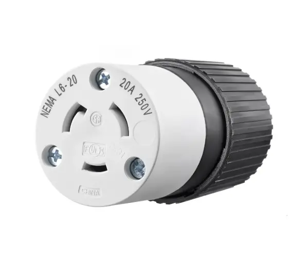 TOMA DE BLOQUEO COLGANTE INDUSTRIAL L6-20R, 20A 250V, BRYANT