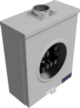 [7200R] BASE PARA WATTHORÍMETRO TRIFÁSICO 7 TERMINALES 225 AMP ACOMETIDA AÉREA RILEZ