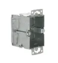CAJA METÁLICA 2X3", 2 1/2" PROF., KO 1/2" PARA TABLAROCA, CON OREJAS, RACO