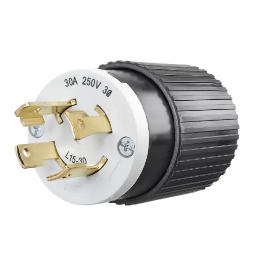 CLAVIJA DE BLOQUEO INDUSTRIAL L15-30P, 30A 250V TRIFÁSICO DELTA, BRYANT 