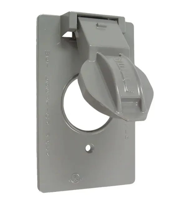 TAPA ALUMINIO 2X4" PARA INTEMPERIE PARA APAGADOR SENCILLO O TOMACORRIENTE 20A, BELL OUTDOOR