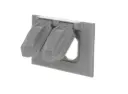 TAPA ALUMINIO 2X4" A PRUEBA DE AGUA PARA TOMACORRIENTE DOBLE, HORIZONTAL, BELL OUTDOOR