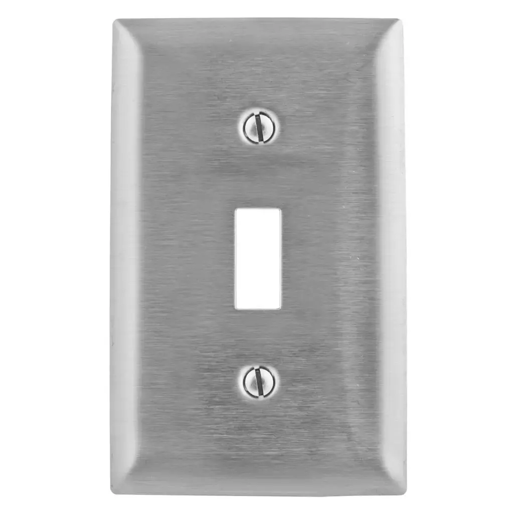 TAPA ACERO INOXIDABLE 2X4" PARA APAGADOR SENCILLO, WDK