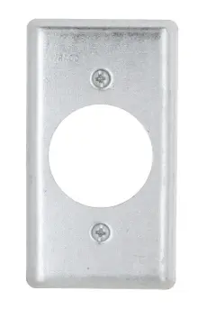 TAPA GALVANIZADA 2X4" CON SEGURO DE GIRO PARA TOMACORRIENTE 20-30A, RACO