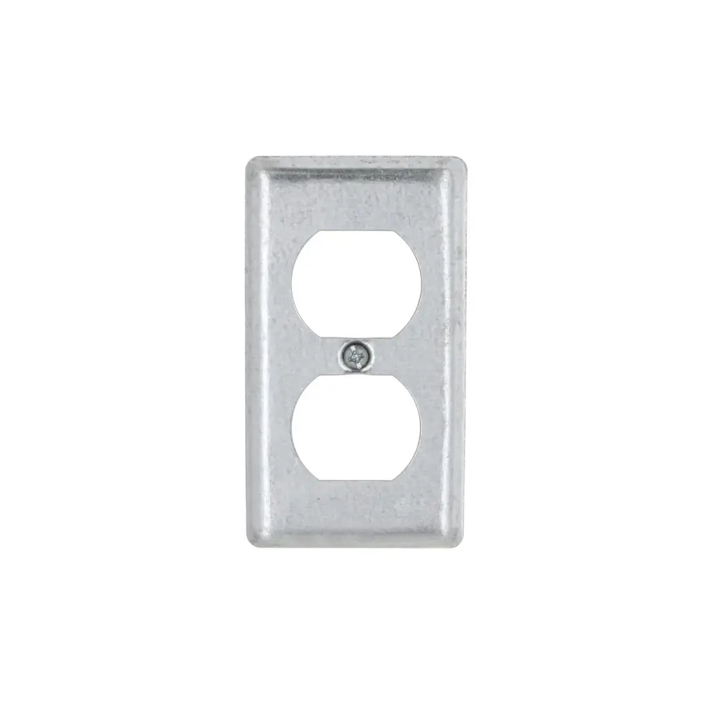 [T24TD] TAPA GALVANIZADA 2X4" PARA TOMACORRIENTE DOBLE, RACO