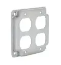 TAPA GALVANIZADA 4X4" PARA 2 TOMACORRIENTES DOBLES, RACO