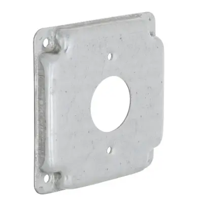 [TA07] TAPA GALVANIZADA 4X4" PARA TOMACORRIENTE 15-20A, RACO