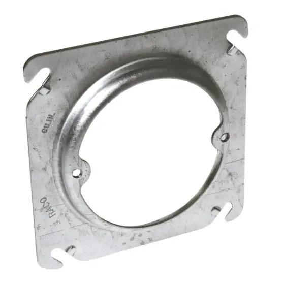 [M44O] TAPA MARCO GALVANIZADA 4X4" A OCTAGONAL, 1/2" REALZADA, RACO