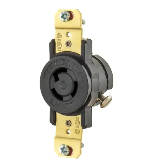 [4710] RECEPTÁCULO DE BLOQUEO EMPOTRABLE INDUSTRIAL L5-15R, 15A 125V, BRYANT