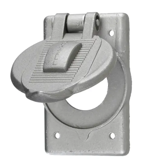 [HBL7420] TAPA ALUMINIO 2X4" PARA TOMA SENCILLA 30A O APAGADOR SENCILLO, WDK