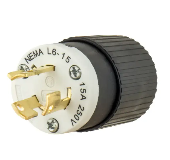 [70615NP] CLAVIJA DE BLOQUEO INDUSTRIAL L6-15P, 15A 250V, BRYANT