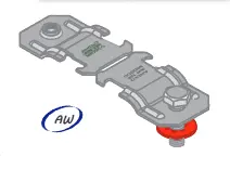 [AUNIC012] ABRAZADERA UNICANAL AW PARED DELGADA ANCLO (1/2")