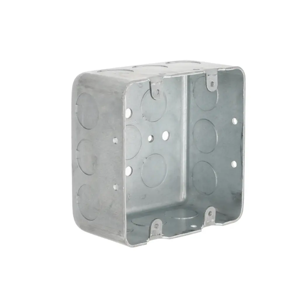 [680] CAJA GALVANIZADA 4X4", 2 1/8" PROFUNDIDAD, RACO (12 (1/2") | 5 (1/2"))