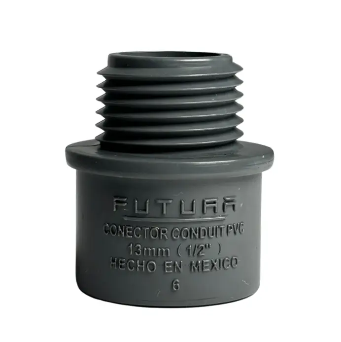 CONECTOR ADAPTADOR PVC GRIS CÉDULA 40