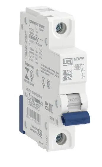 INTERRUPTOR RIEL MINI MDWP CURVA C, WEG