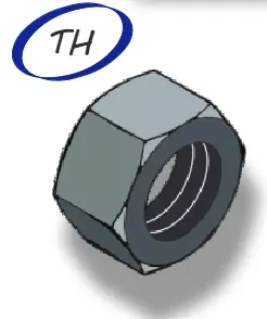 [TH36] TUERCA HEXAGONAL GALVANIZADA, ANCLO (3/16")