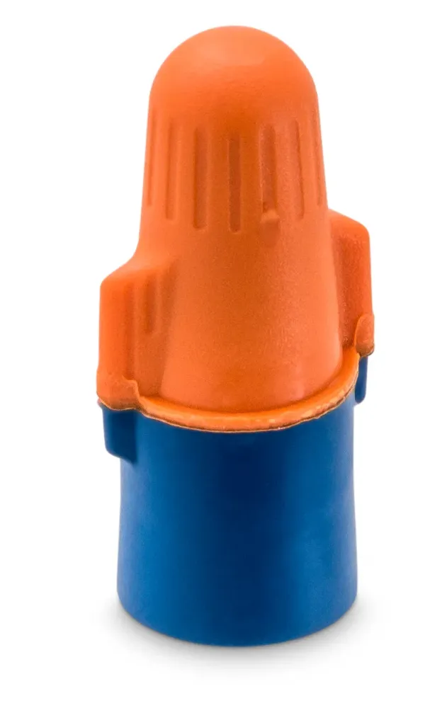 [CCAZNA] CONECTOR RESORTE 3M (#22 - #12, NARANJA/AZUL)