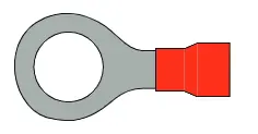 [TCA111] TERMINAL DE OJO PVC ROJA 22-16 AWG (1/8")