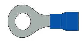 TERMINAL DE OJO PVC AZUL 16-14 AWG
