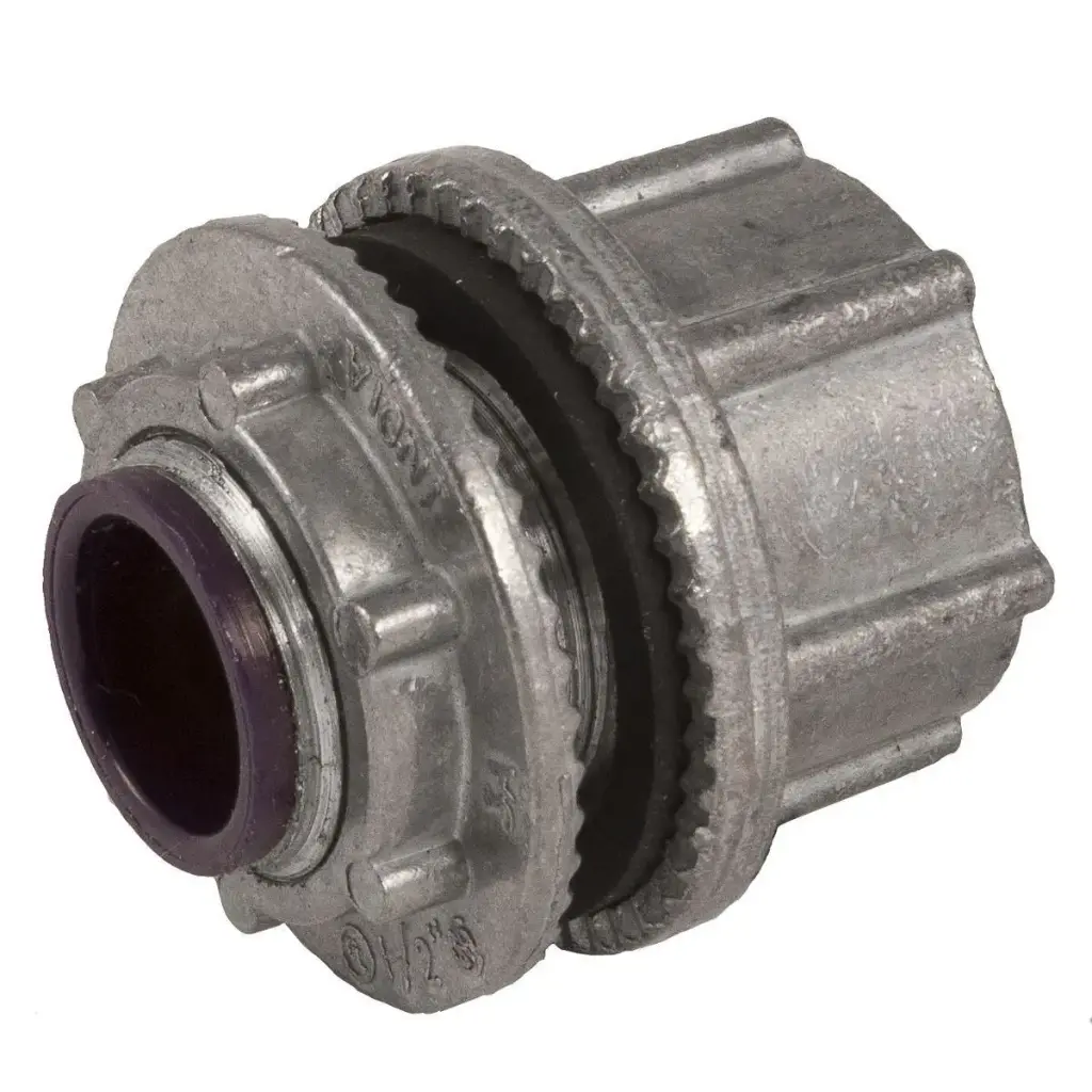 [1702] CONECTOR HUB PARED GRUESA, GARGANTA AISLADA, RACO (1/2")