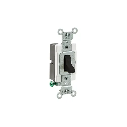 [CS120-2E] APAGADOR DE PALANCA 20A, 120-277V, UNIPOLAR, CONEXIÓN A TIERRA, LEVITON (NEGRO)