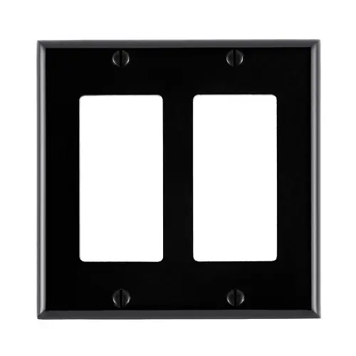TAPA DECORA DE DOS VENTANAS 4X4 BAQUELITA, LEVITON