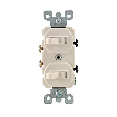 APAGADOR DOBLE 15A, 120-277V, CONEXIÓN A TIERRA, LEVITON