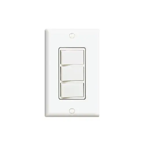 [1755-W] APAGADOR TRIPLE DECORA 15A, 120V, LEVITON (BLANCO)