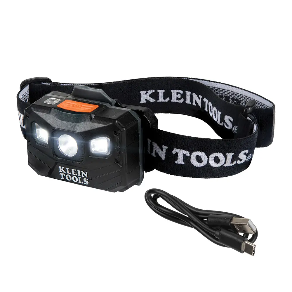[56048] LUZ FRONTAL RECARGABLE DE 400LM CON CORREA DE TELA KLEIN TOOLS