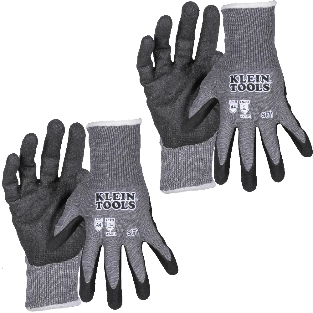 [60589] GUANTES TEJIDOS CON REVESTIMIENTO PEQUEÑOS CON RESISTENCIA A LOS CORTES NIVEL A4, APTOS PARA PANTALLAS TÁCTILES, 2 PARES (GRANDE)