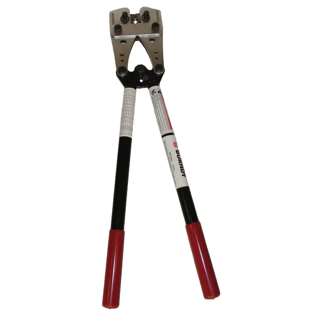 PINZA MECÁNICA CRIMPADORA #8-4/0, DADO ROTATIVO, BURNDY