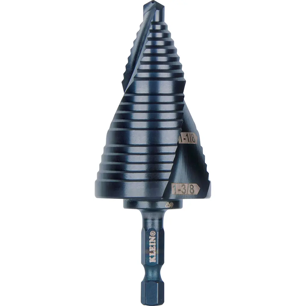 [QRST15] BROCA ESCALONADA DE LIBERACIÓN RÁPIDA #15, 7/8"-1 3/8" (22-35MM), BARRA HEXAGONAL DE 1/4", KLEIN TOOLS