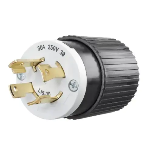 [71530NP] CLAVIJA DE BLOQUEO INDUSTRIAL L15-30P, 30A 250V TRIFÁSICO DELTA, BRYANT 