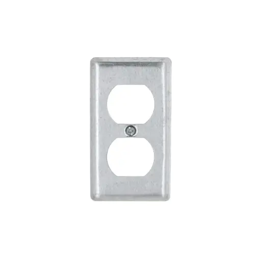 [T24TD] TAPA GALVANIZADA 2X4" PARA TOMACORRIENTE DOBLE, RACO