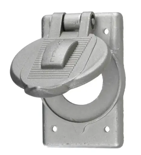 [HBL7420] TAPA ALUMINIO 2X4" PARA TOMA SENCILLA 30A O APAGADOR SENCILLO, WDK