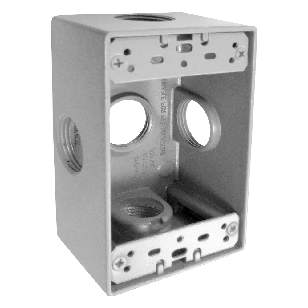 CAJA 2X4 A PRUEBA DE AGUA DE ALUMINIO 
