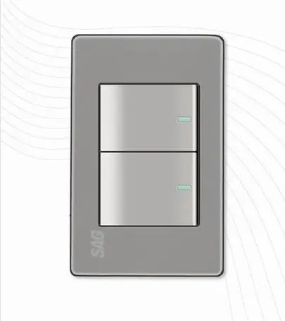 APAGADOR DOBLE/ESCALERA CON TAPA, SAGELECTRIC