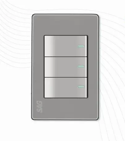 APAGADOR TRIPLE/ESCALERA CON TAPA, SAGELECTRIC