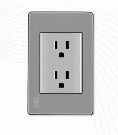CONTACTO DOBLE CON TAPA, SAGELECTRIC