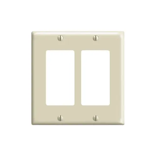 TAPA DECORA DE DOS VENTANAS 4X4 BAQUELITA, LEVITON